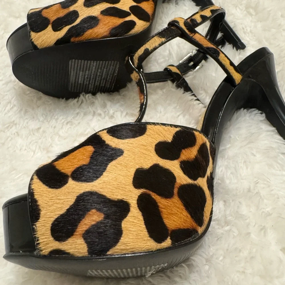 Gianni Bini Animal Print Women's Heels, Size 6.5 - Picture 5 of 6